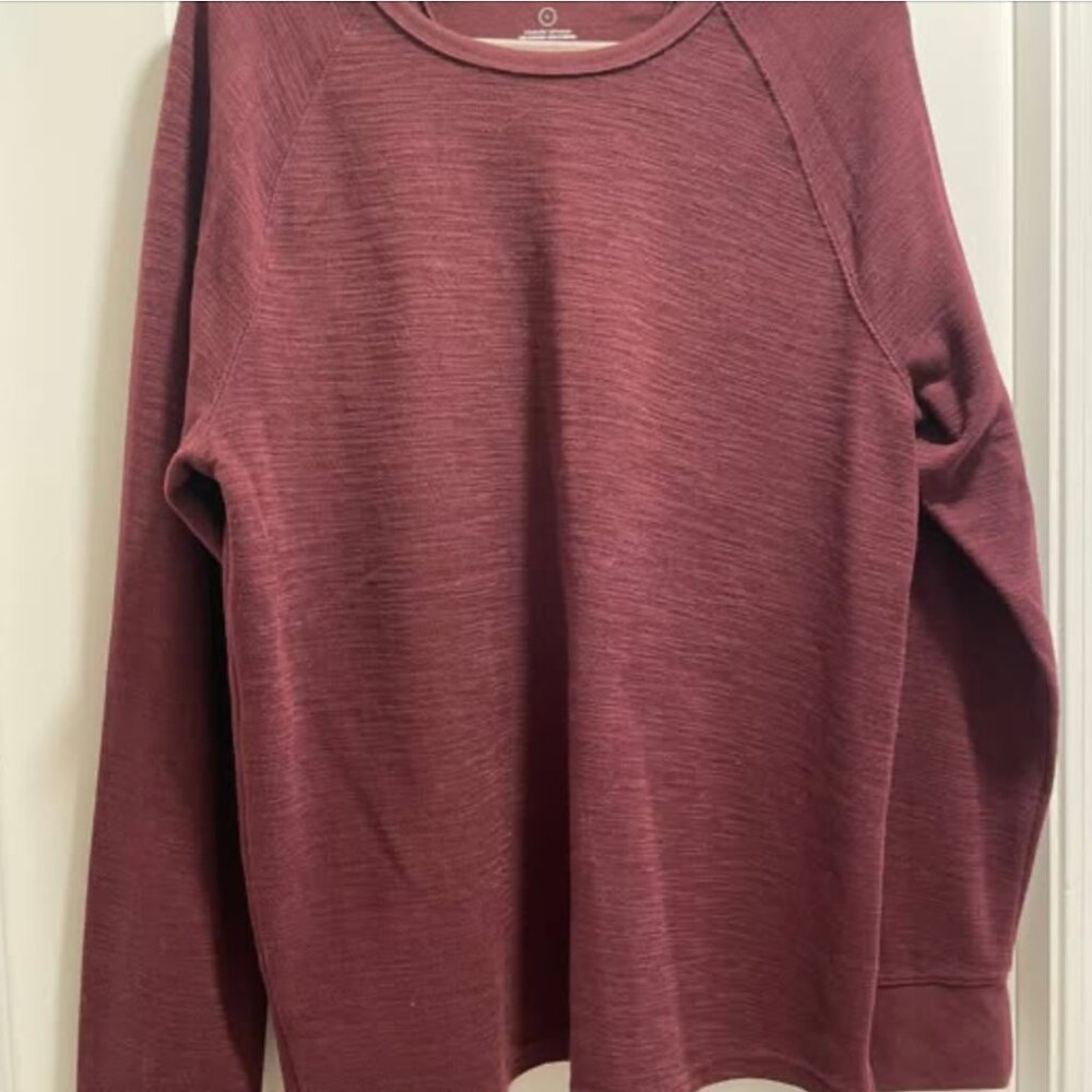 New Goodfellow Thick Maroon Thermal Long Sleeve
